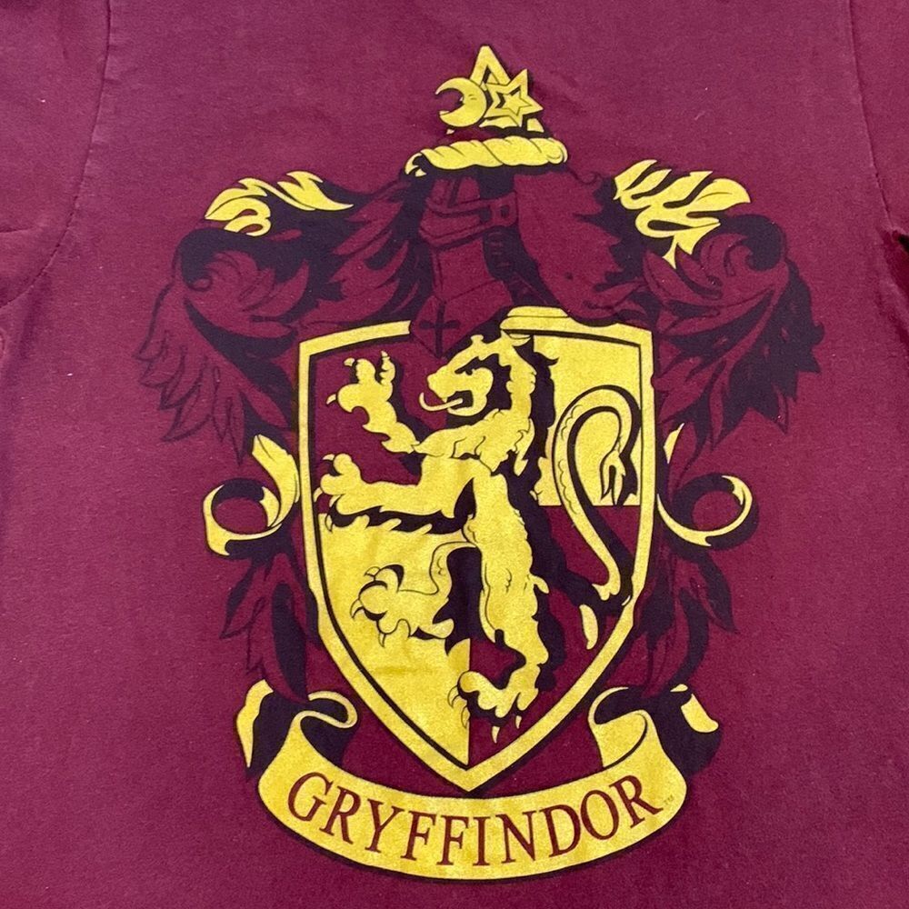 Harry Potter Gryffindor Graphic T-shirt Girls L Burgundy